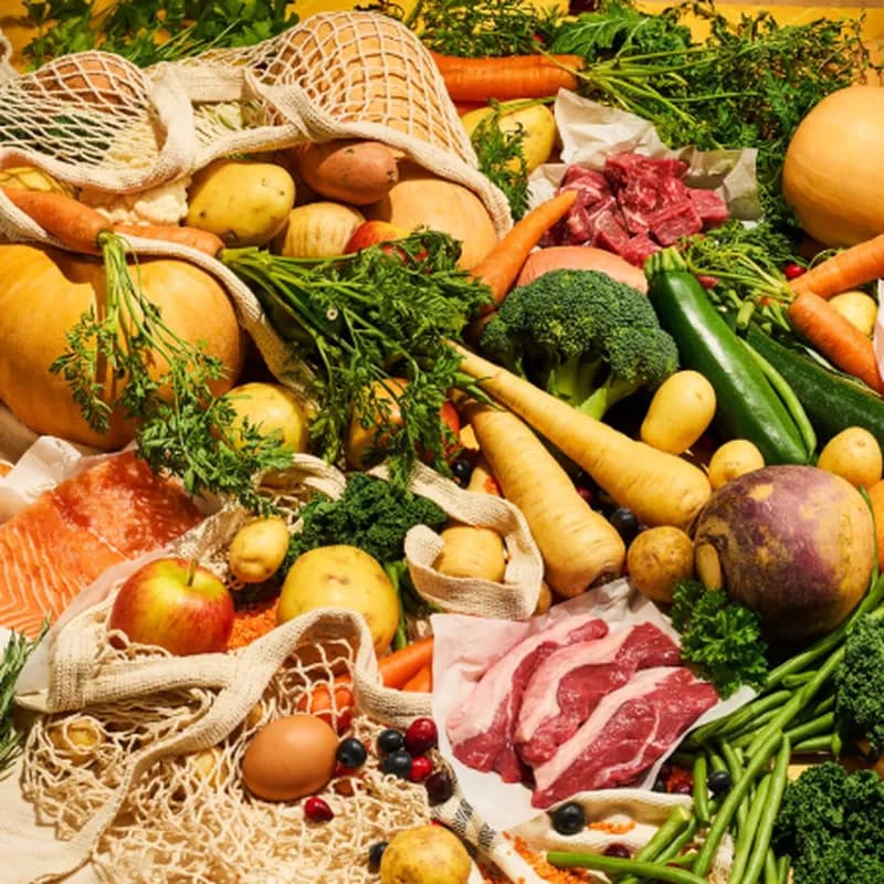 Vegetables and meat