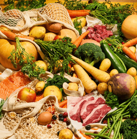 Vegetables and meat