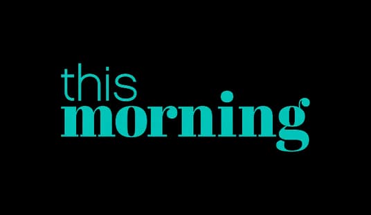 "This Morning" logo in teal text on a black background.