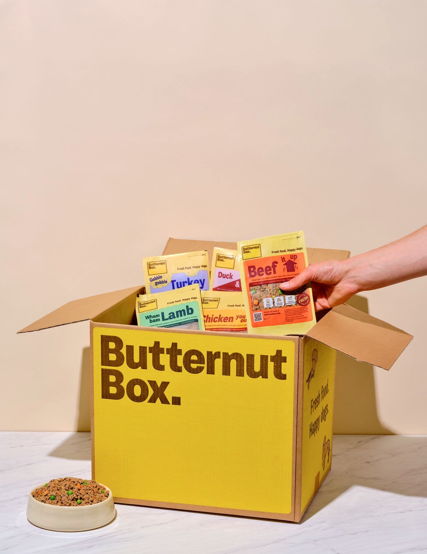 Butternut Box with variety of meal flavours